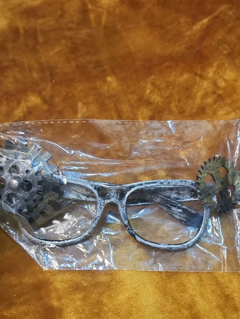 (8pc) Steampunk Mask ,Goggles, and  Glasses Set in Metallic Bronze And Silver